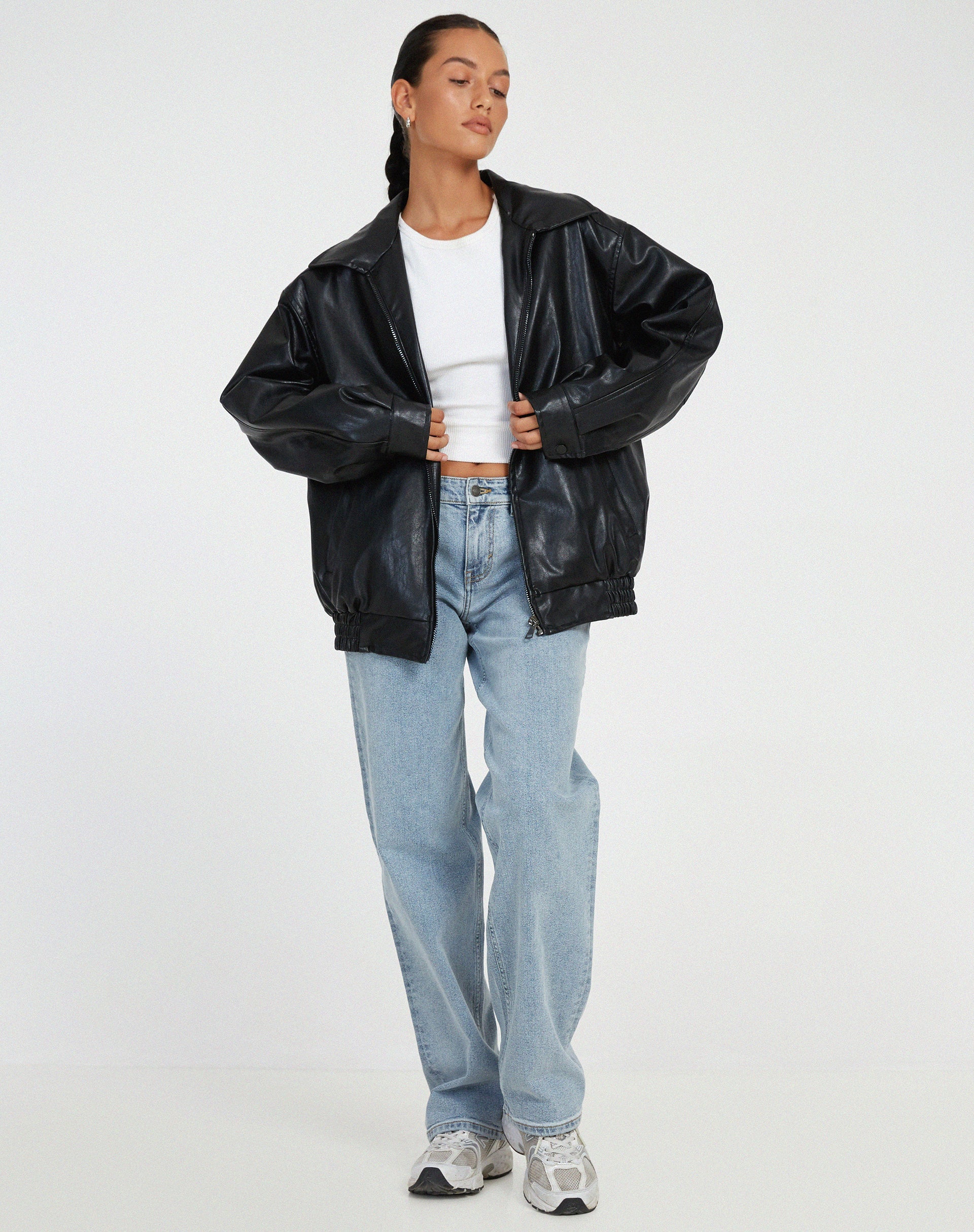 Veste en cuir d'été oversize LuxeEase